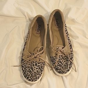 Womens Leopard Keds Slip-on Shoe